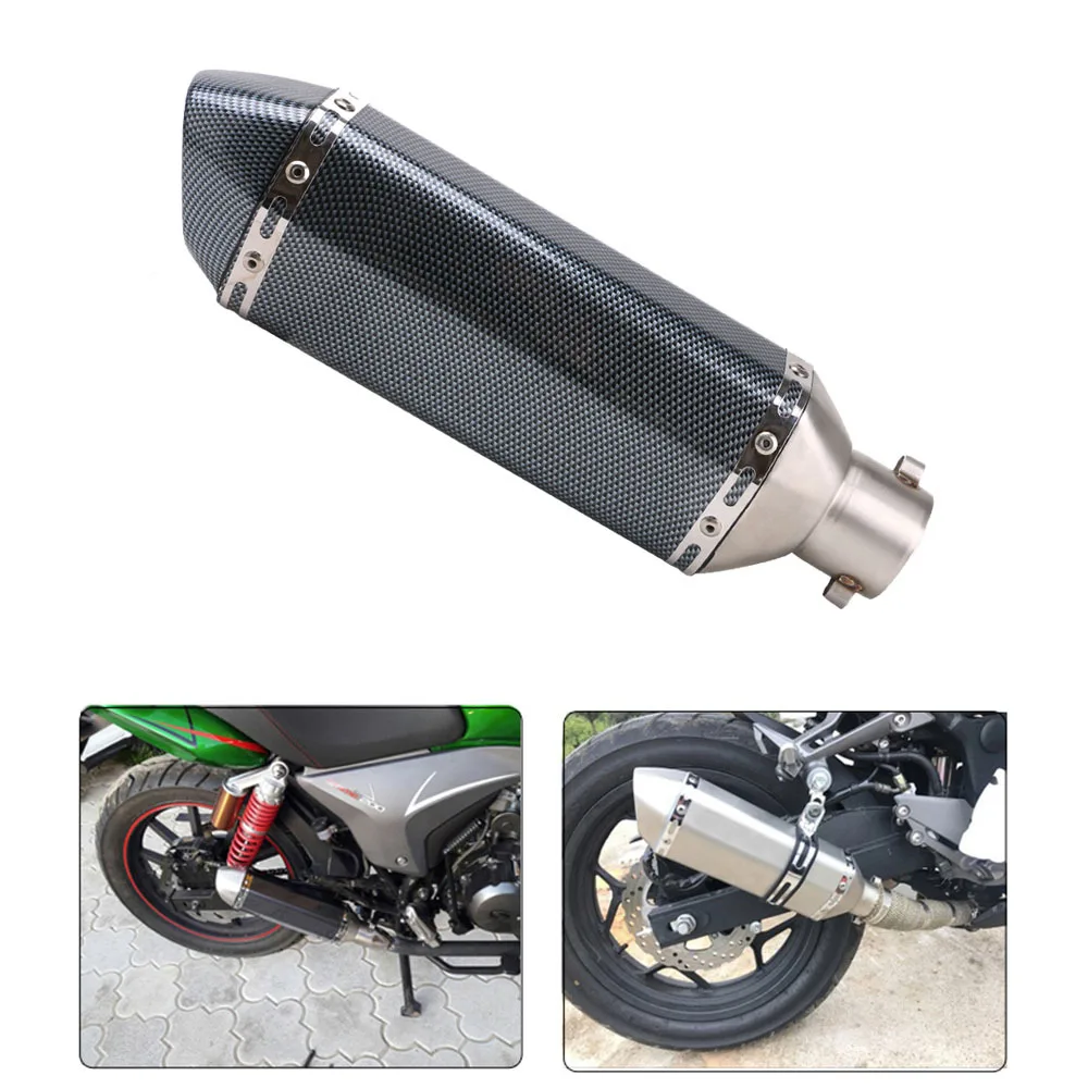 

Suitable for motorcycles with 38-51 mm diameter exhaust pipe mufflers carbon fiber 3.5-5.0 cm inlet, with removable DB killer