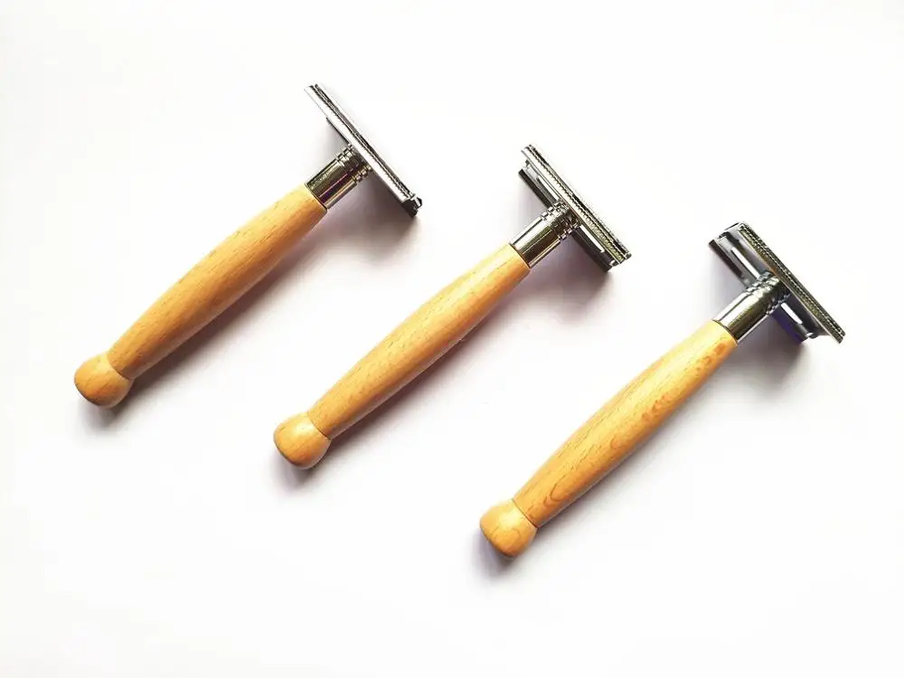 Старинный нож для бритья 1 шт. с прямыми краями из нержавеющей стали деревянная