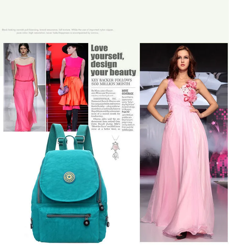 Модный водонепроницаемый нейлоновый женский рюкзак 2019 женские школьные сумки в