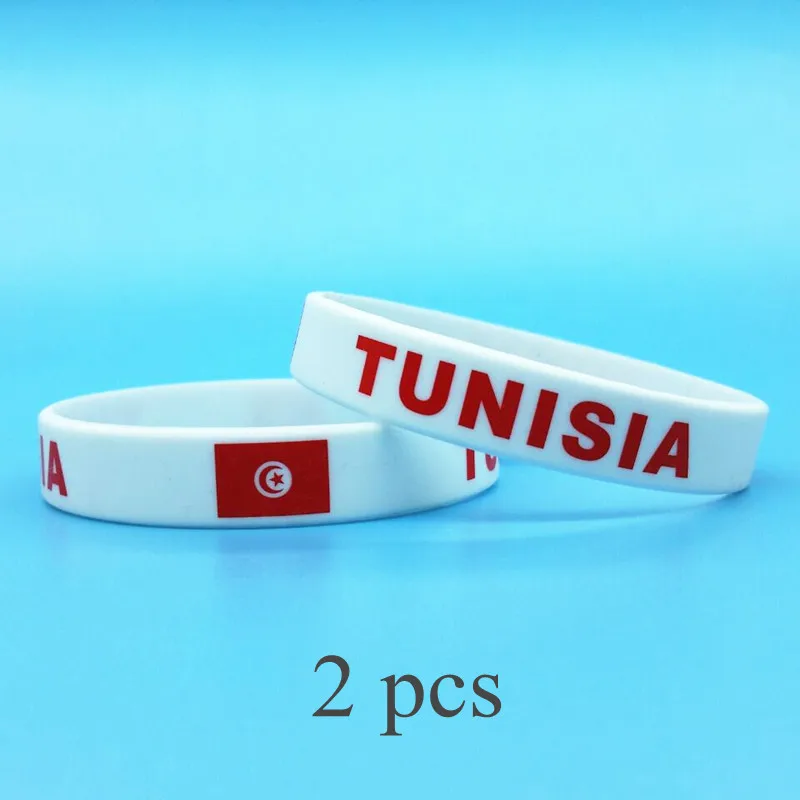 2 шт. браслет с флагом Туниса для мужчин и женщин силиконовый голограммой