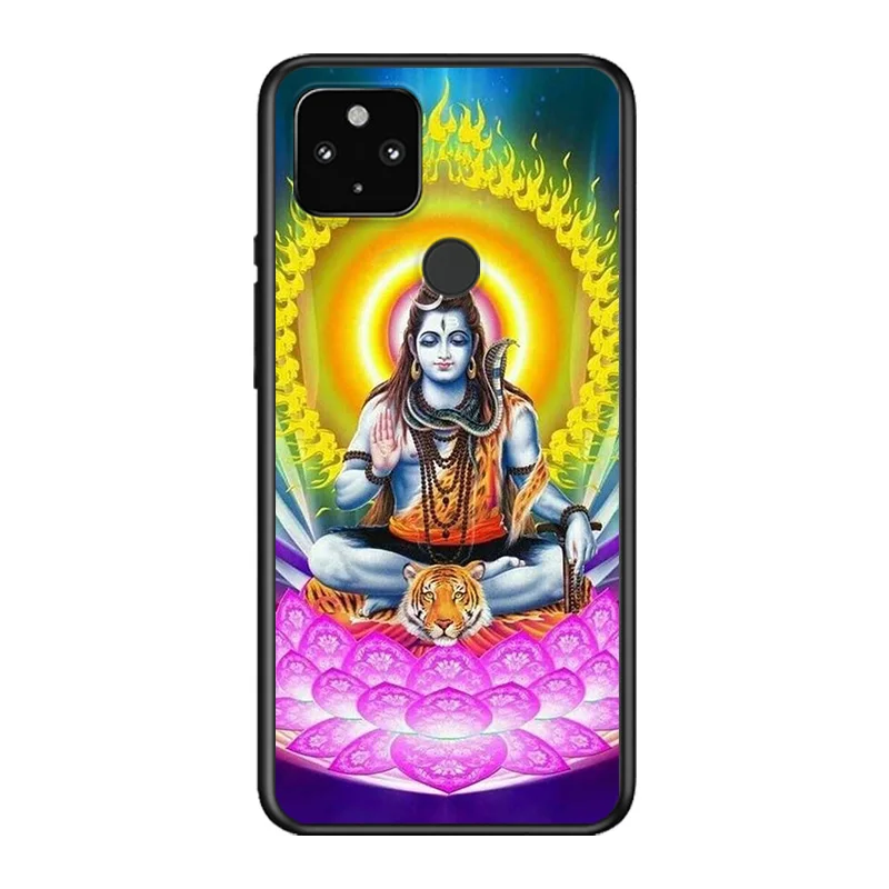 

Lord Shiva Esoteric Indian Buddhism Soft TPU Silicone Black Cover For Google Pixel 5 4A 5G 4 XL Phone Case