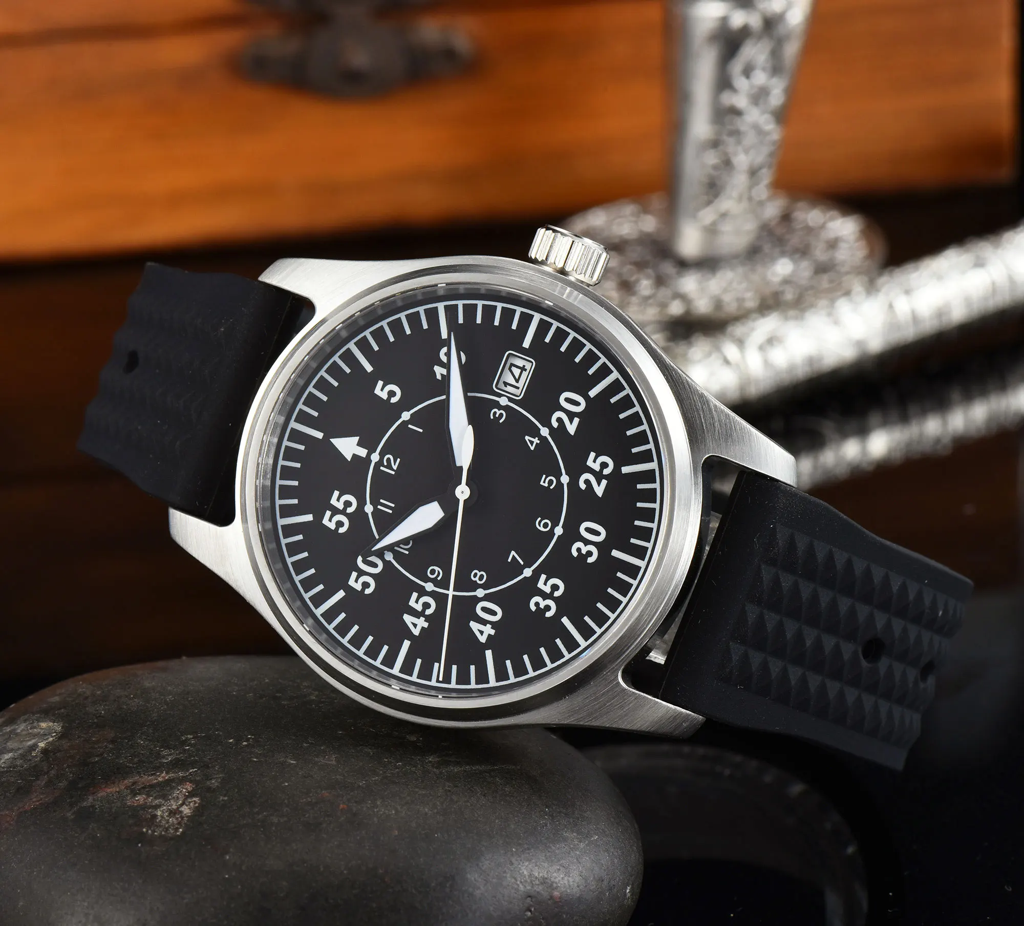 

Часы Nologo BLIGER Мужские механические, 24 Драгоценности NH35A Move, 200 м