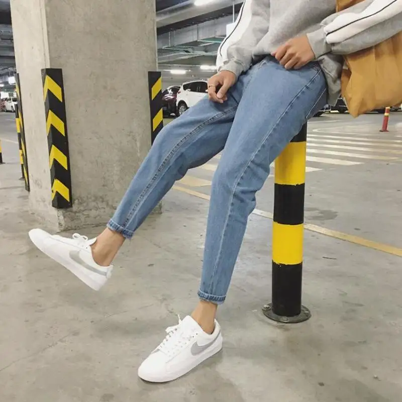 Men Jeans Retro Ankle Length Solid Slim Fit Teenagers Harajuku Trendy Leisure Chic Loose Denim Cowboy Classic High Quality New