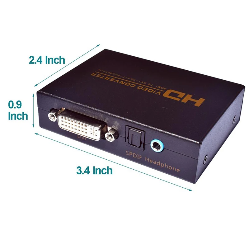 Hdmi к dvi + spdif/наушники HDMI DVI аудио видео конвертер коробка адаптер с адаптером
