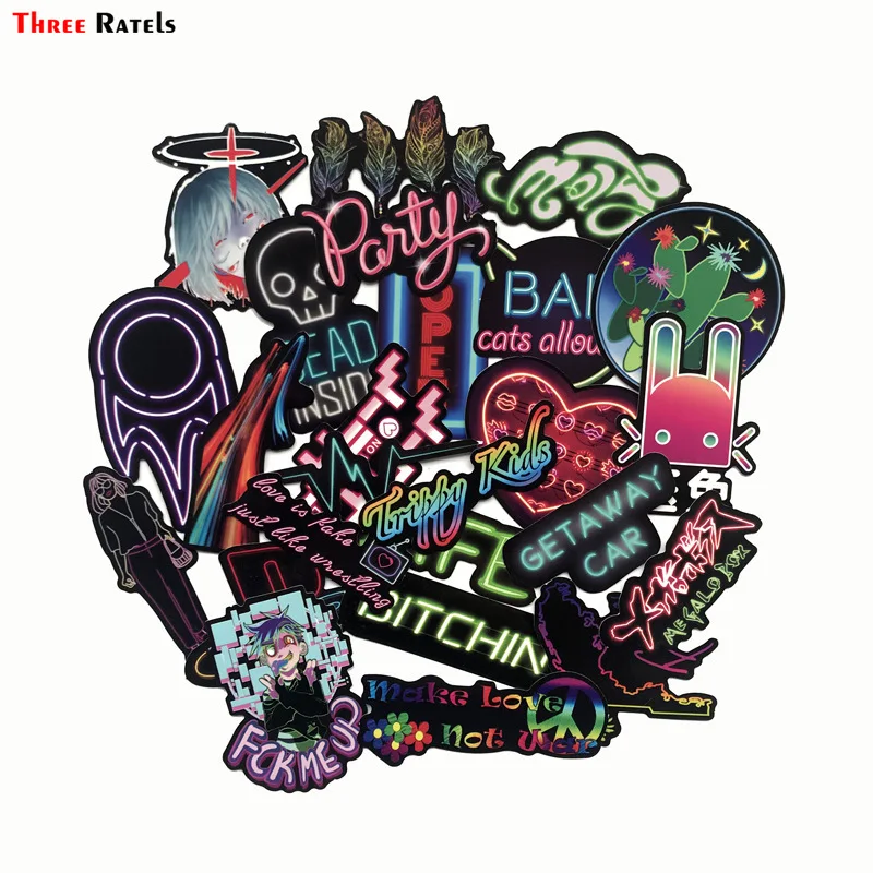 Три Ratels 25 шт. неоновый светильник крутые стикеры забавные стайлинга автомобилей