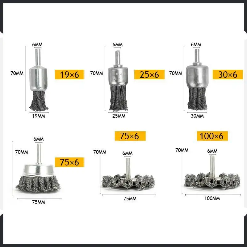 

Stainless Steel Wire Wheel Brushes Kit for Drill Rotary Tools Polishing Dremel Brush Rust Removal And Polishing Tools