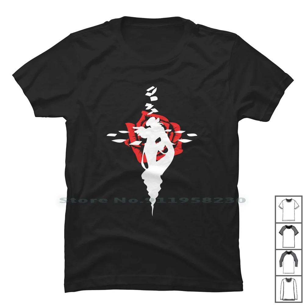 

Женская футболка из 100% хлопка с изображением розы