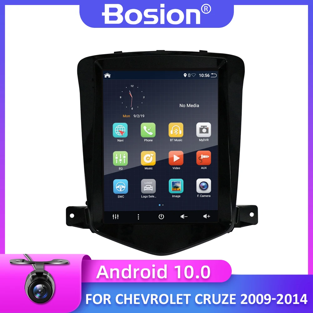 

Автомагнитола Bosion с Android 10, DVD-радио, мультимедийный плеер для Chevrolet Cruze 2009-2014, GPS-навигация, Авторадио с вертикальным экраном Тесла