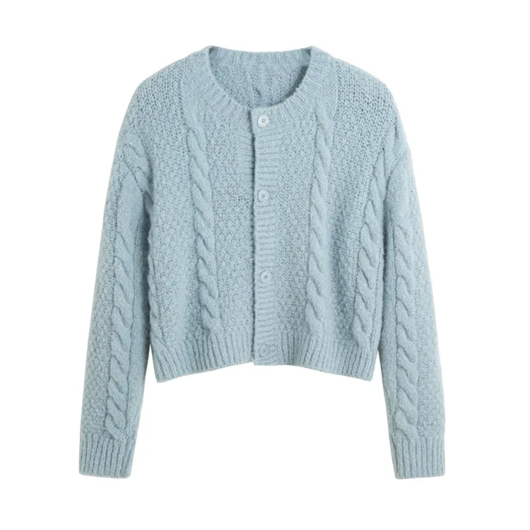 

Women's knitted shirt cardigan fall and winter of female brief paragraph coat loose languid is lazy wind knitting Shirt