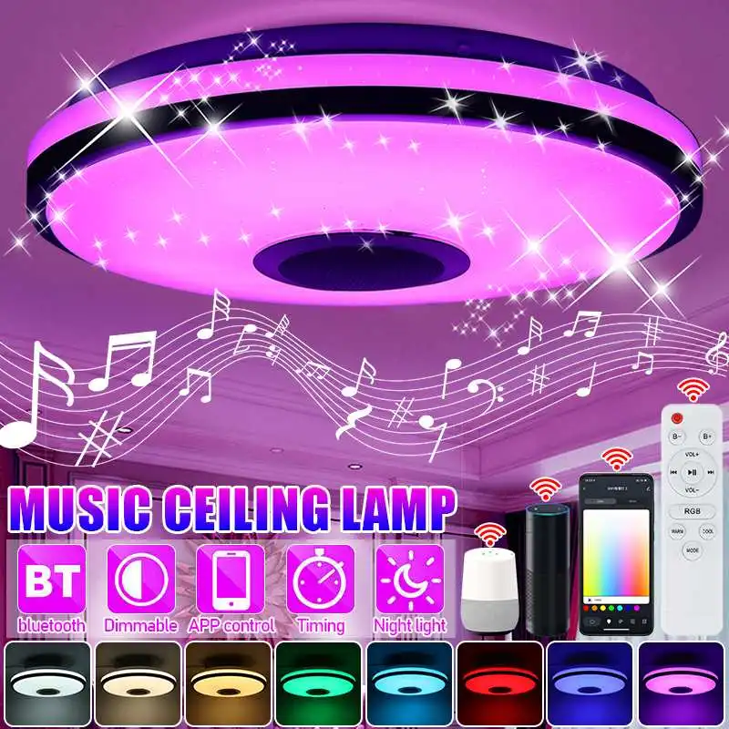 

Современный RGB светодиодный потолочный светильник с Wi-Fi, 300 Вт, домашнее освещение, музыкальный светильник с приложением ing, bluetooth, лампа для с...