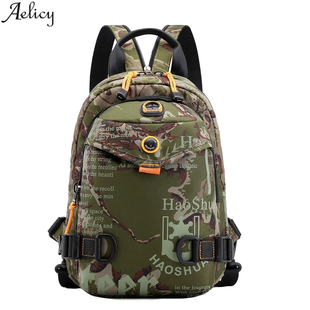 Aelicy Мужская Уличная нагрудная сумка Многофункциональный модный рюкзак