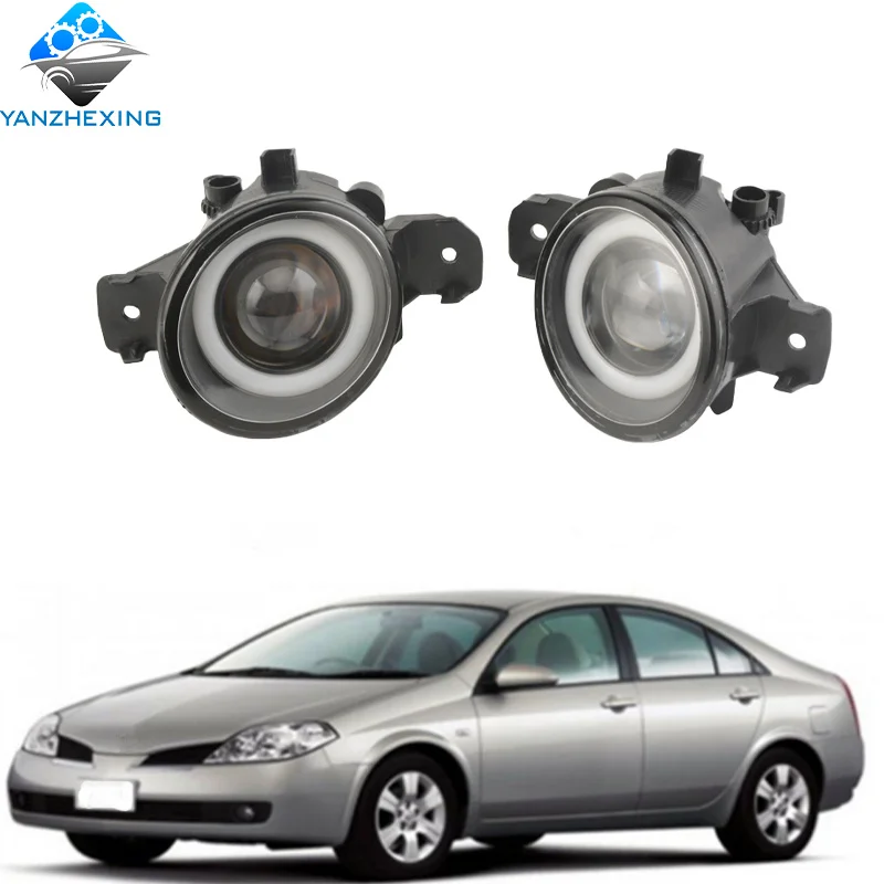 2 шт. Стайлинг автомобиля Angel eye + светодиодный противотуманный фонарь для NISSAN PRIMERA