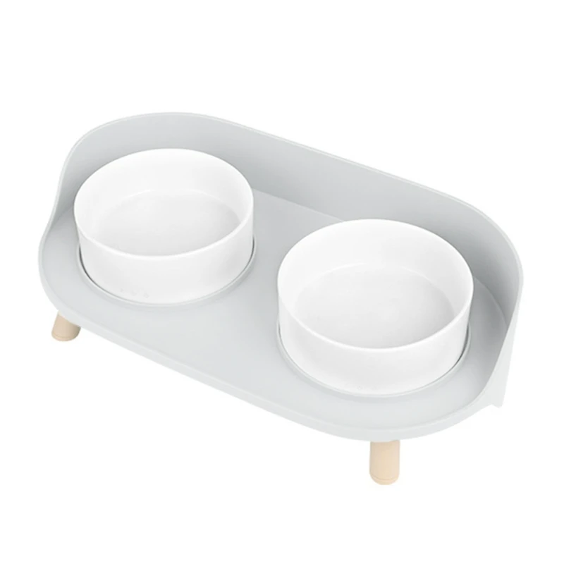 4" Elevated Dog and Cat Pet Feeder Double Bowls Raised Stand Comes with Extra Two Ceramic for Small Dogs Cats | Дом и сад
