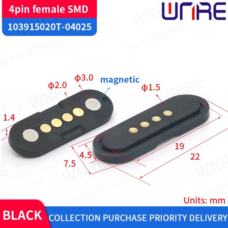 1/2 Pcs 2A Magnetic Pogo Pin Connector 2/4 Positions Pitch 2.5/2.6 MM Spring Loaded Pogopin Male Female Contact Strip | Обустройство