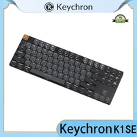 keychron k1se 87 key ultra thin wireless bluetooth usb mechanical computer low profile keyboard white backlit for mac
