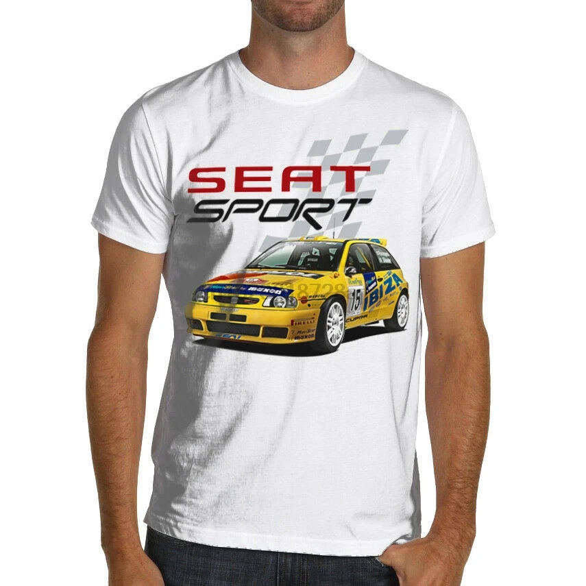 Комплект для автомобиля SEAT Ibiza F2 Super 2000 Rally WRC мягкая хлопковая футболка|Мужские