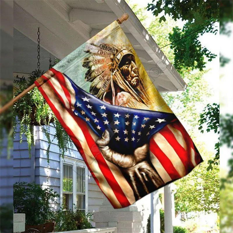 

Native Flag 3D Full Printing Garden Flags Hanging House Flag Garden Flag Decoration Double-sided Printing 04