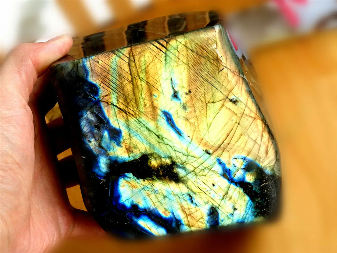 

Натуральный Полированный лунный камень feldspar, Кристальный образец