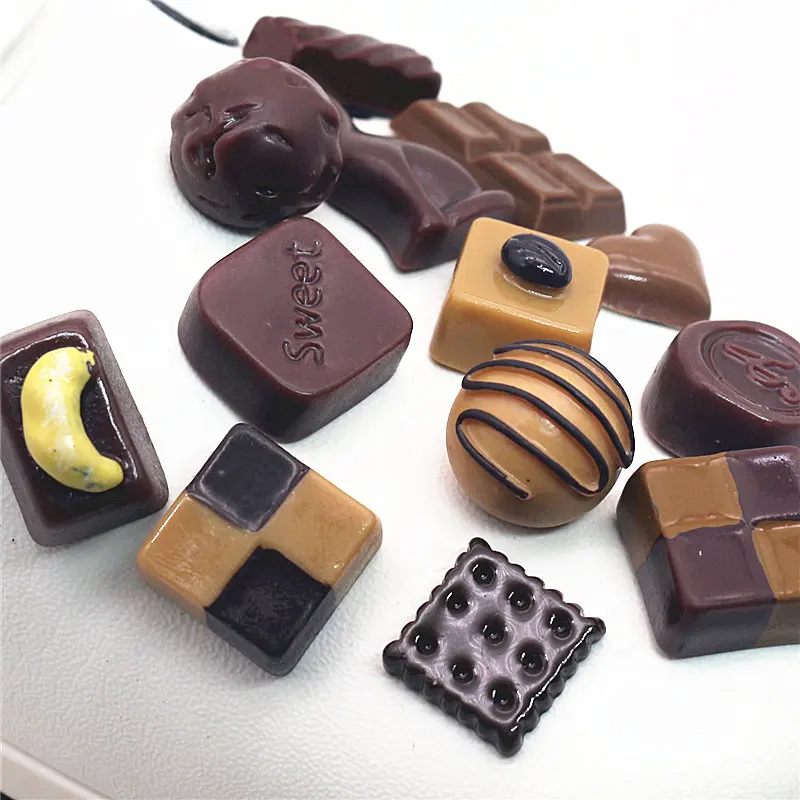 Emulation Chocolate Shoe Charms Spoof Lifelike Mini Resin Garden Shoe Decoration Accessories fit croc jibz Kids Party X-mas Gift