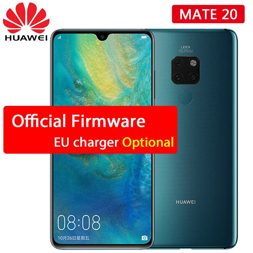 Huawei Mate 20 мобильный телефон 6 53 &quotполный экран 4000 мАч Kirin 980 Восьмиядерный Android 9 NFC