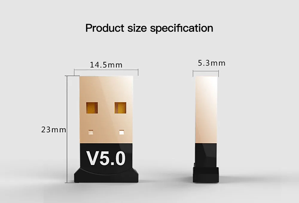 

5.0 USB Bluetooth 5.0 Adapter Transmitter Bluetooth Receiver Audio Bluetooth Dongle Wireless USB Adapter for Computer PC Laptop