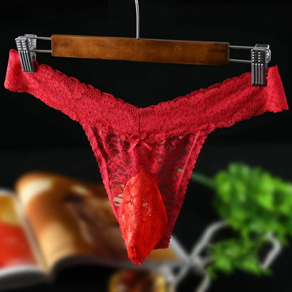 

Men's Sexy Lace Breathable Comfortable Large Size Sexy Thong Panties Underwear Sexy Lace Breathable Comfortable Large Size