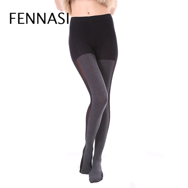 Пикантные женские нейлоновые колготки FENNASI лоскутные пикантные Стикеры для
