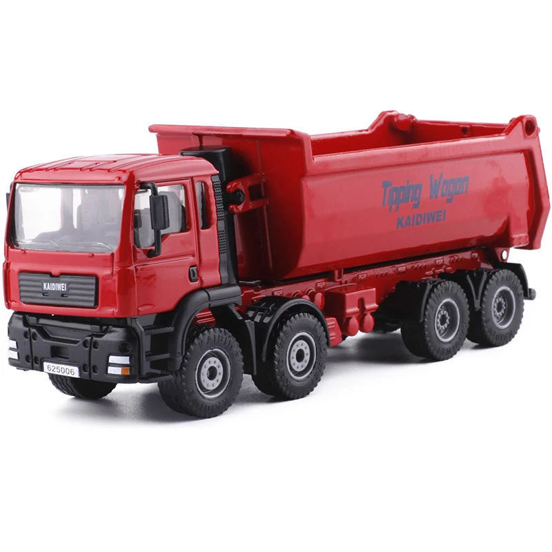 

1:50 Engineering Heavy 8 Wheel Vehicle Model KDW Alloy Diecast Tipping Wagan Dump Truck Hobby Toys For Kids Christmas Gift