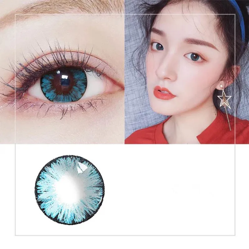 2 шт./пара большие глаза красивый ученик Цвет Фул женский путь 14 5 мм разноцветным
