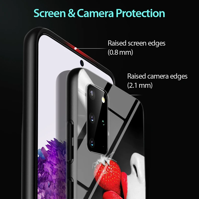 

Sexy Red Lips Kiss for Samsung S20 Ultra Plus A91 A81 A71 A51 UW A41 A42 A31 A21 A21S A11 5G Bright Black Phone Case