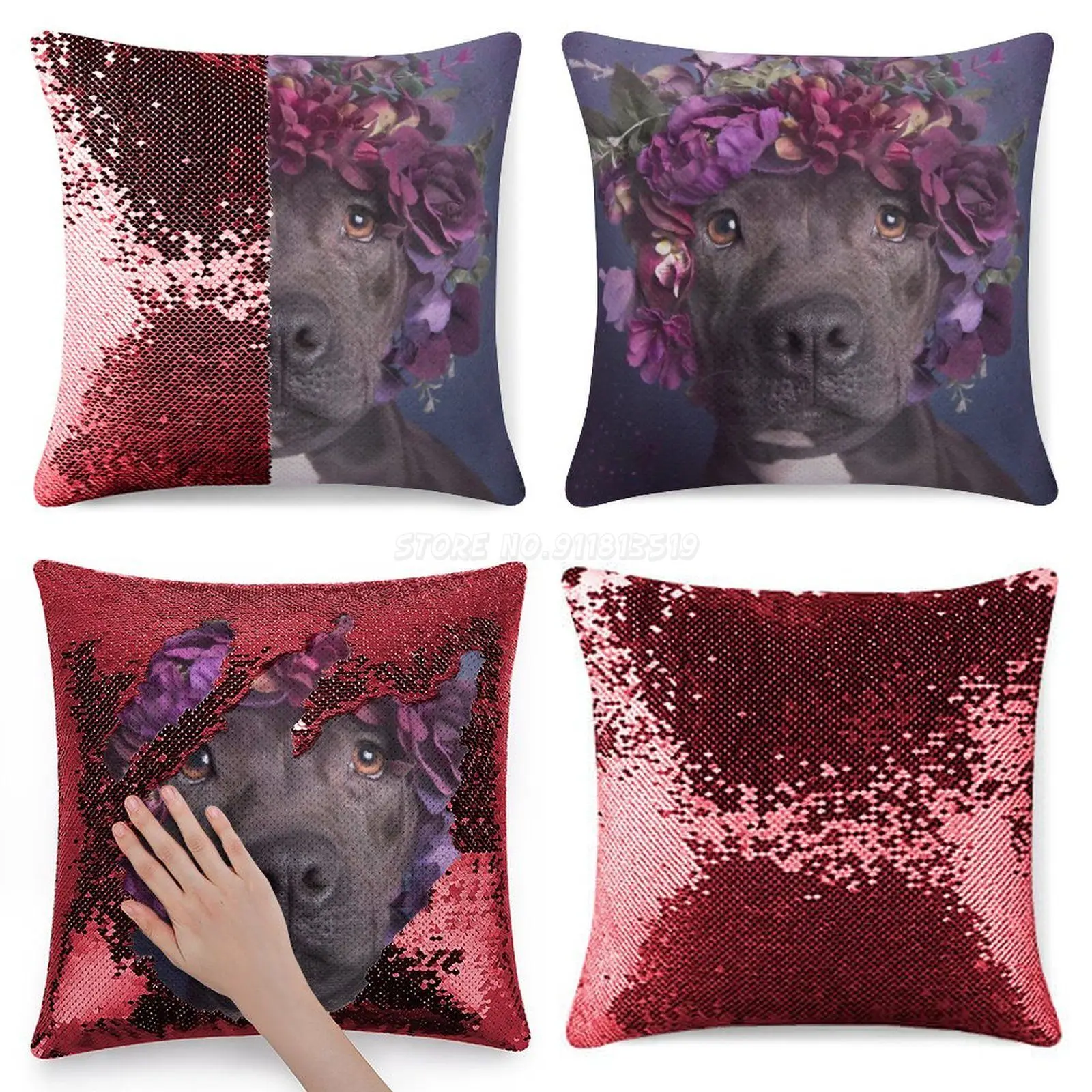 Наволочка с блестками Flower Power Aria наволочка для дивана 40x40 см изображением русалки