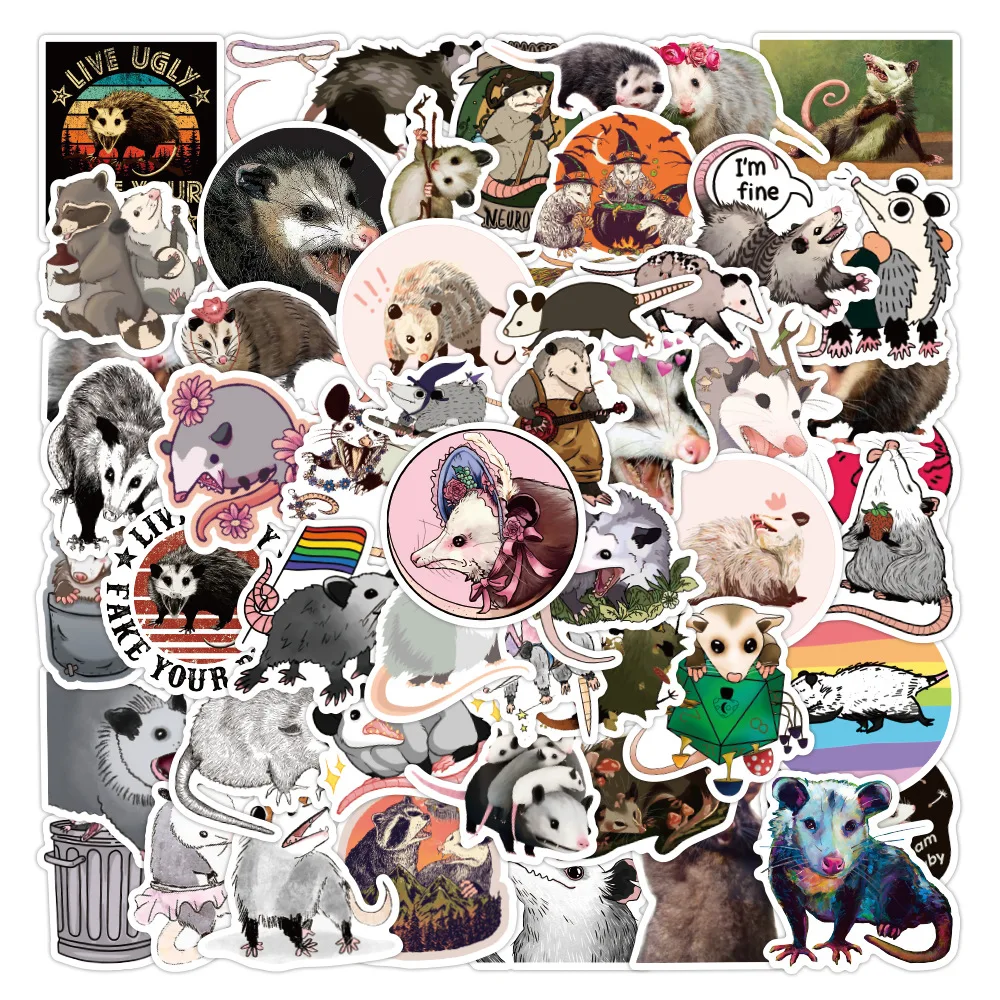

10/30/50pcs Kawaii Opossum Cartoon Graffiti Stickers Animal Cute Stickers Scrapbook Diy Christmas Gift Laptop Decal Stickers