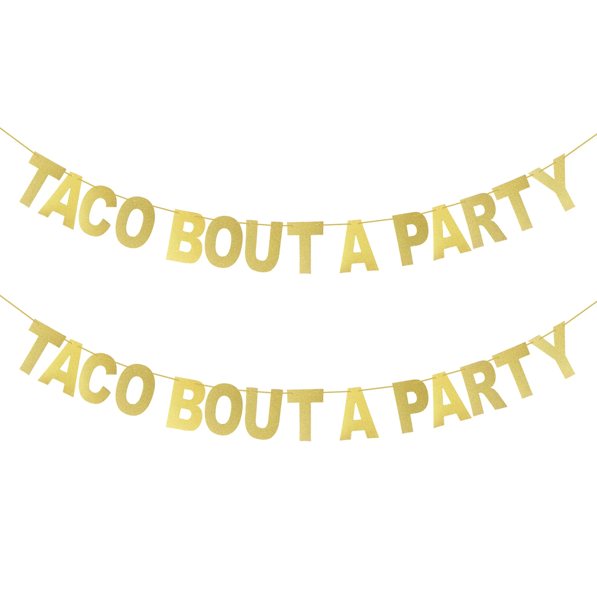 

Twins Party Taco Bout Love Banner Gold Letters Valentine Wedding Bunting Happy Birthday Banner Baby Shower Birthday Party Decor