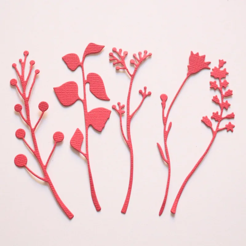 Цветы ветка металла вырезание высечки зелени плесень тиснение для скрапбукинга