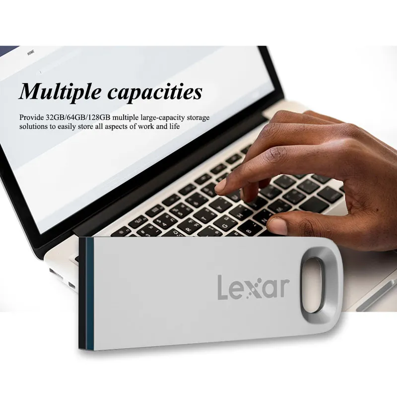 Lexar Cle USB 3,0 128 Гб 64 ГБ 32 ГБ металлический накопитель M45 Jump Drive Plus type C адаптер DJ DIY логотип 256 бит AES U диск дропшиппинг