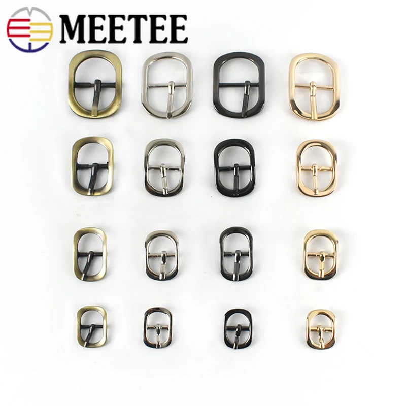 Meetee 5 шт. 12-38 мм металлическая пряжка для сумки обуви ремешок регулируемый крючок