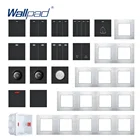 Wallpad, серебристая алюминиевая панель, настенный высветильник ель света, функциональная клавиша, только сделай сам, свободная комбинация 52*52 мм 1 2 3 4 5, несколько рамок