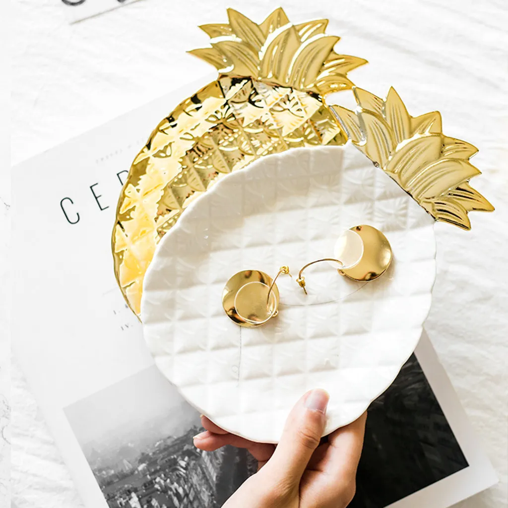 Десерт покрытый керамической ювелирной плитой поднос для стола позолоченное