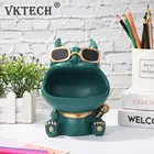 Скульптура в виде большого рта бульдога, Современная Статуэтка собаки из смолы, держатель для ключей, настольный органайзер, украшение для дома и комнаты, искусство