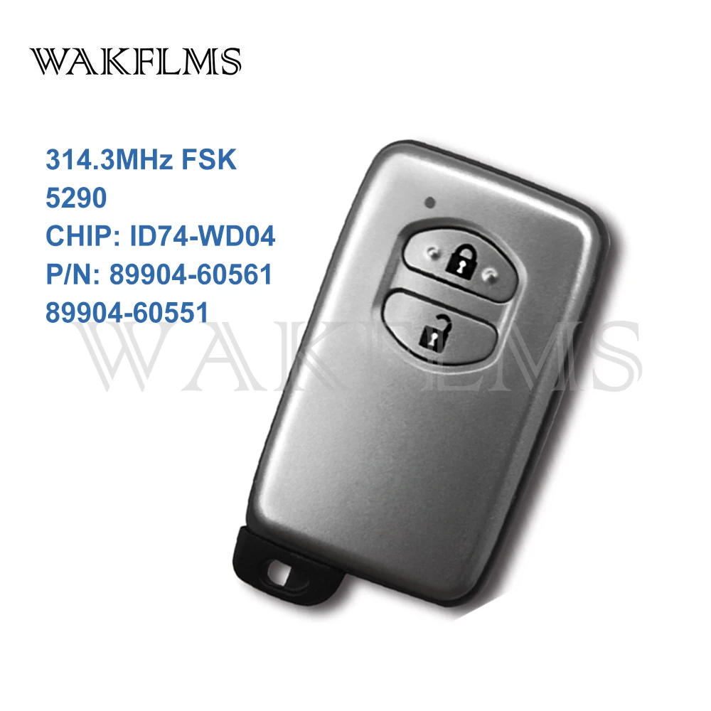 2 кнопки Серебряный 314 3 МГц FSK 5290 плата ID74 WD04 умный пульт дистанционного