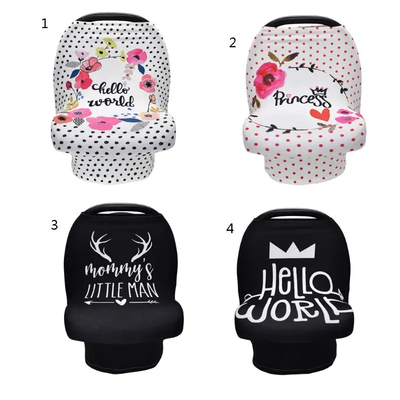 

Baby Car Seat Covers Nursing Breastfeeding Cover Scarf Stroller Cover for Girls and Boys Multi-use Stretchy Shawl