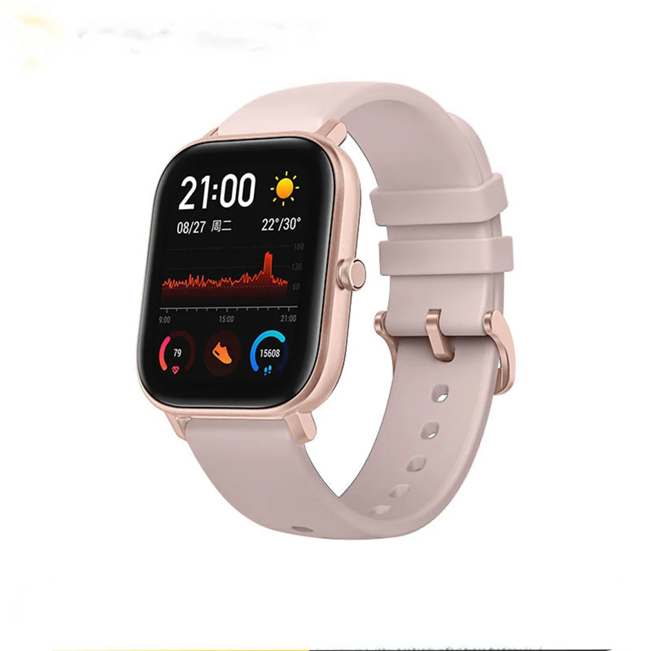 Новая глобальная версия Amazfit GTS Смарт-часы 1,6" AMOLED 5 ATM водонепроницаемый 14 дней Срок службы батареи 12 спортивных режимов Bluetooth часы