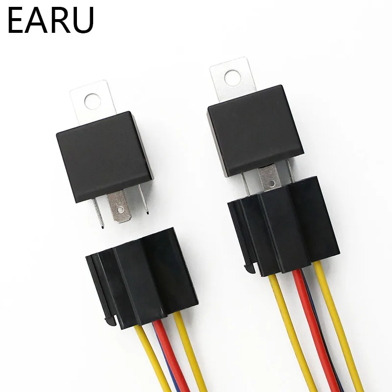 Автомобильное реле водонепроницаемое автомобильное с черной красной медной