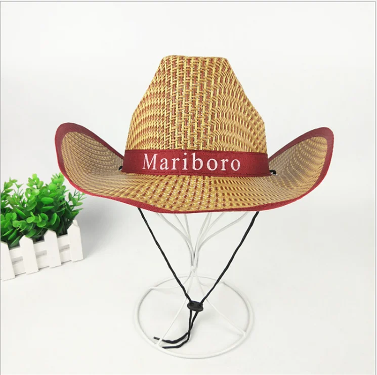 Tourism large brim casual straw hat men's and women's protection sun summer cowboy | Аксессуары для одежды