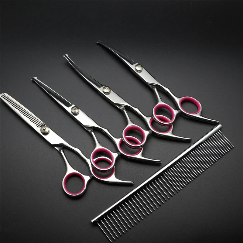 Benepaw Safe Stainless Steel Pet Scissors For Dog Grooming Comfortable Rounded Tips Curved Kit Tools Gift Comb | Дом и сад