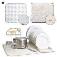 high quality dish drying mat high absorbent tableware draining cushion pad thick microfiber table mat kitchen mat usa 4640cm