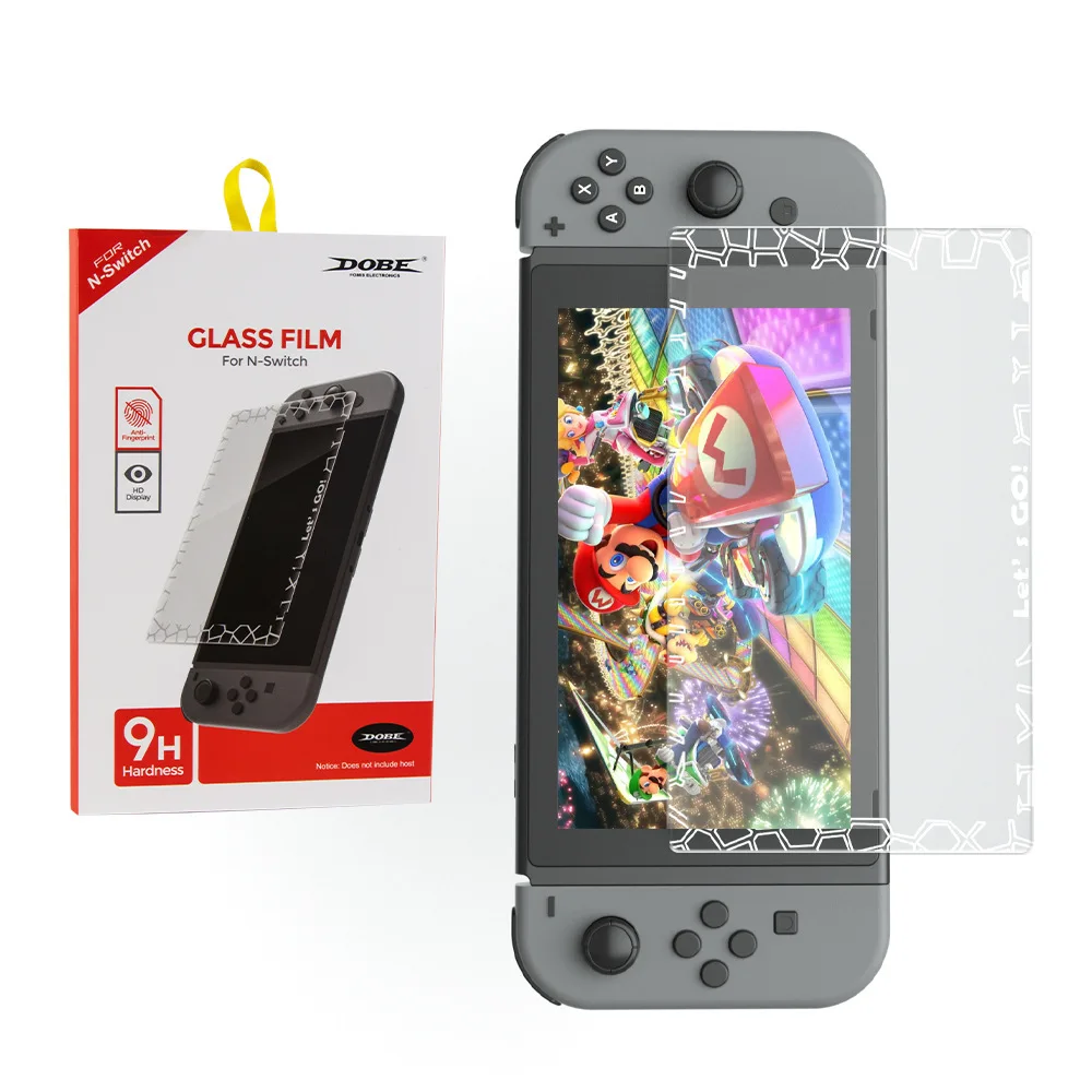 

HD Clear NS Tempered Glass Screen 9H Premium Toughened Fingerprint Proof Protective Film Protector for Nintend Switch Console