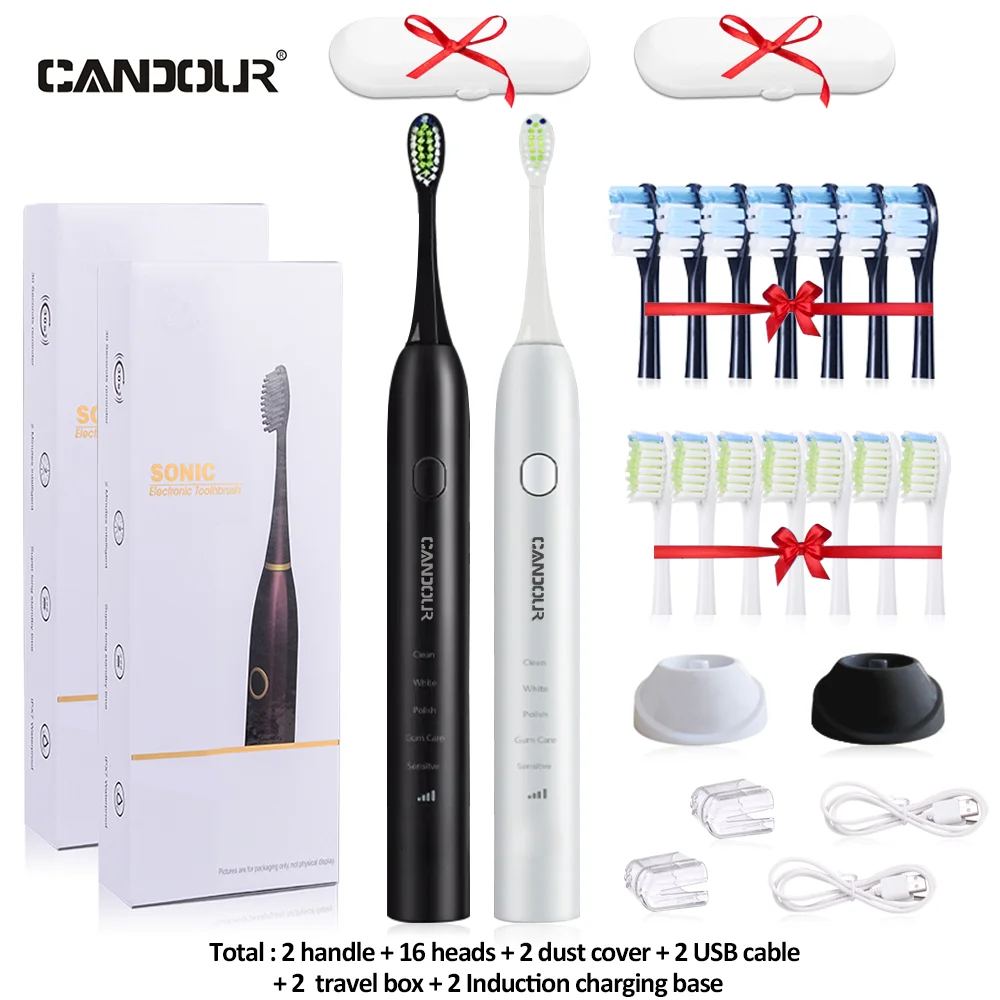 CANDOUR CD 5133 Sonic электрическая зубная щетка перезаряжаемая Автоматическая с 8 шт.