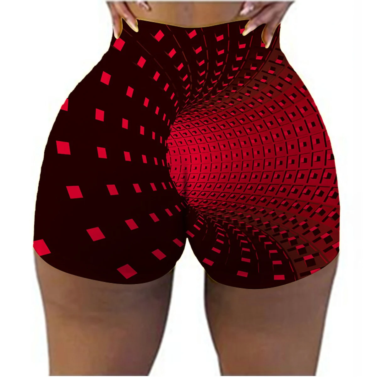 

Women's High Waist Shorts Casual Printed Shorts Yoga Sports Shorts Elastic Comfortable Fashion Hot Sale 2020