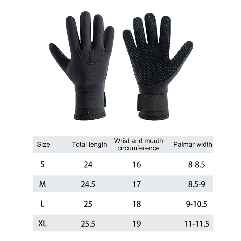 

1 Pair Men Women Children 3MM Thick Soft Thermal Flexible Swimming Snorkeling Diving Underwater Protect Gloves